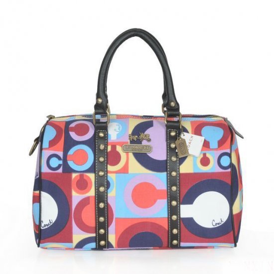Coach Poppy Stud Medium Multicolor Luggage Bags ASZ | Women